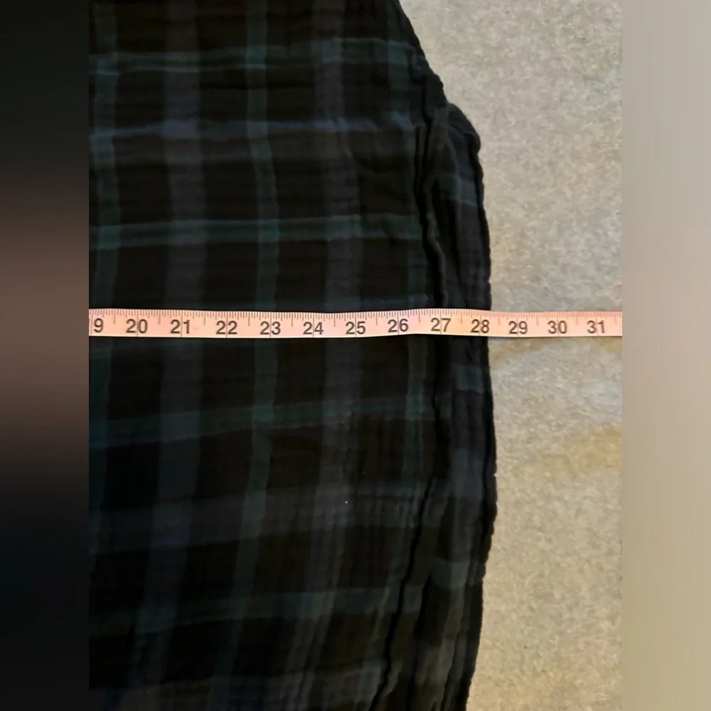 Madewell Lightspun Bubble-Sleeve Top in Plaid Dark Baltic size 4X - Picture 5 of 8